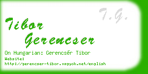 tibor gerencser business card