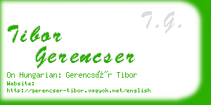 tibor gerencser business card